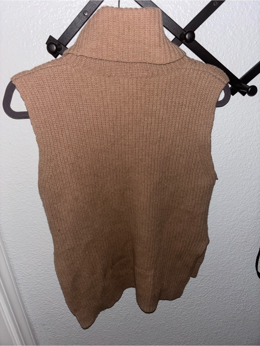 Madewell 100% Merino Wool Sleeveless Turtleneck Sweater Vest Brown Size S - Picture 5 of 5